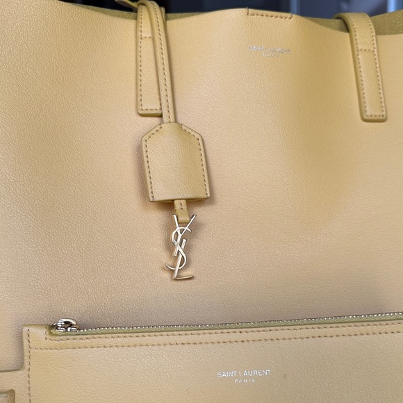 Yves Saint Laurent Yellow Tote Bag with Pouch - Picture 2 of 14